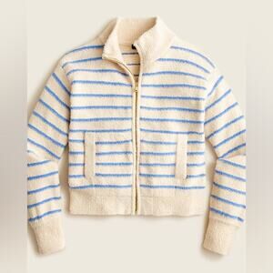 J. Crew Cream and Blue Striped Sweater